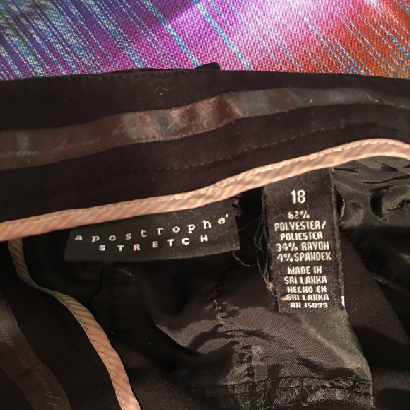 Apostrophe Black Stretch Slacks Pockets P3 - Picture 5 of 5